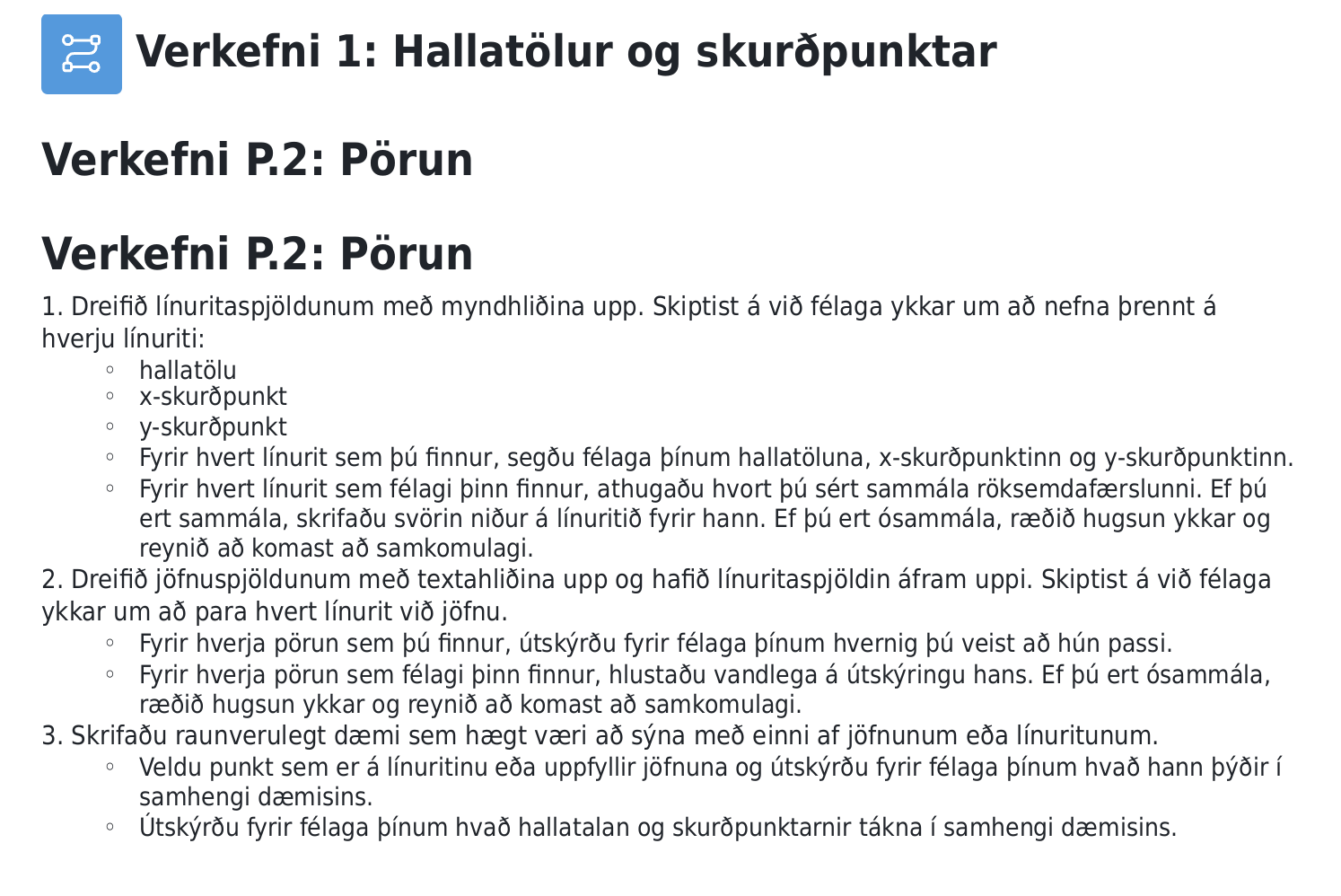 A screenshot from the curriculum showing the directions for the second part of the Unit 1 culminating project.
