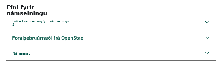 A screenshot from the curriculum showing a section of the teacher overview page titled Unit Resources. The items listed include "Vertical Alignment for Unit 2," "Pre-Algebra Resources from OpenStax," and "Assessments."