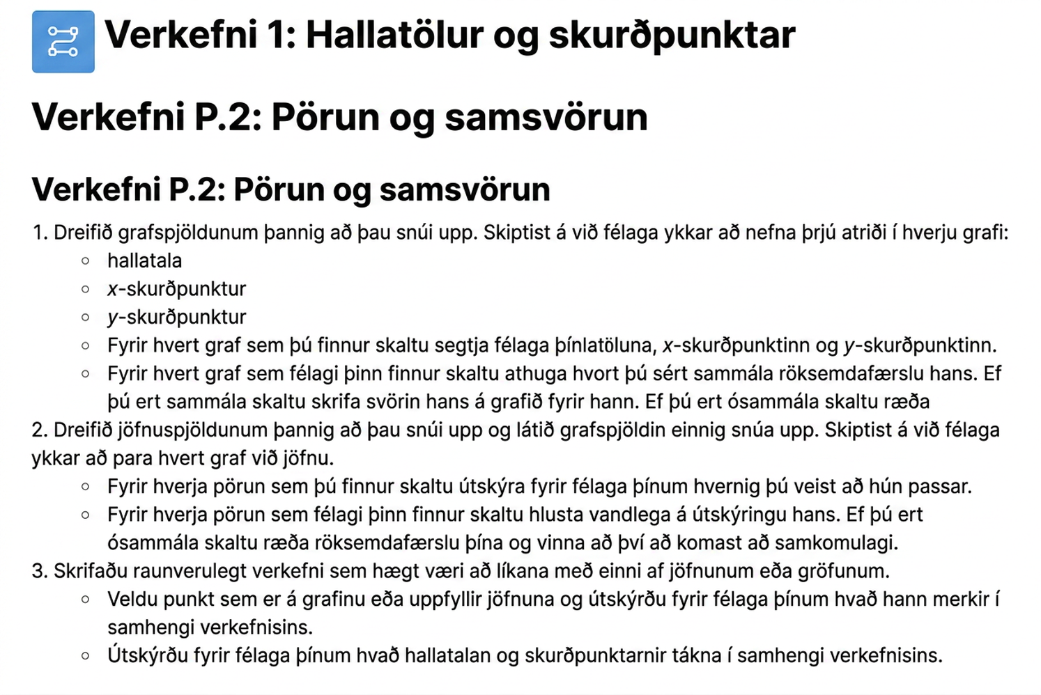 A screenshot from the curriculum showing the directions for the second part of the Unit 1 culminating project.