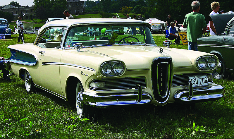 Myndin sýnir Ford Edsel-bíl frá 1958.