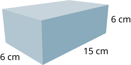 Rétthyrndur strendingur sem er 15 cm á lengd, 6 cm á breidd og 6 cm á hæð.