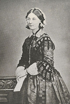 Andlitsmynd af Florence Nightingale.