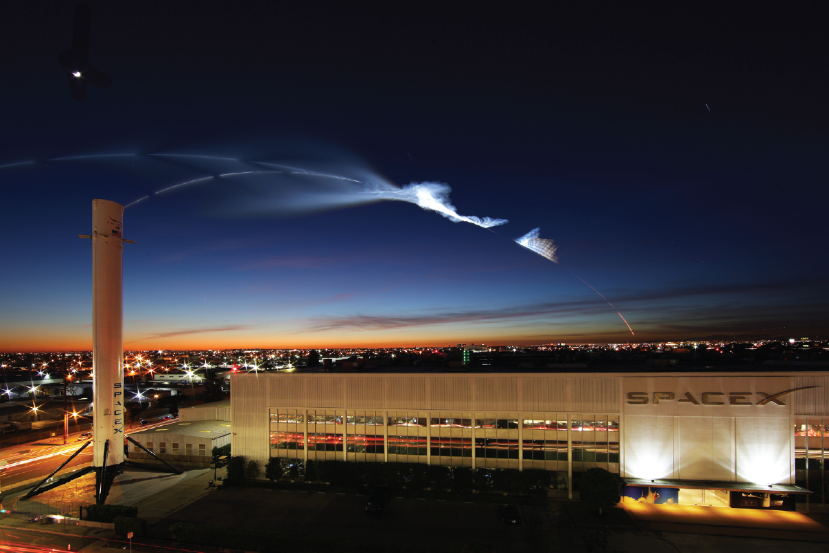 Ljósmynd af höfuðstöðvum SpaceX.