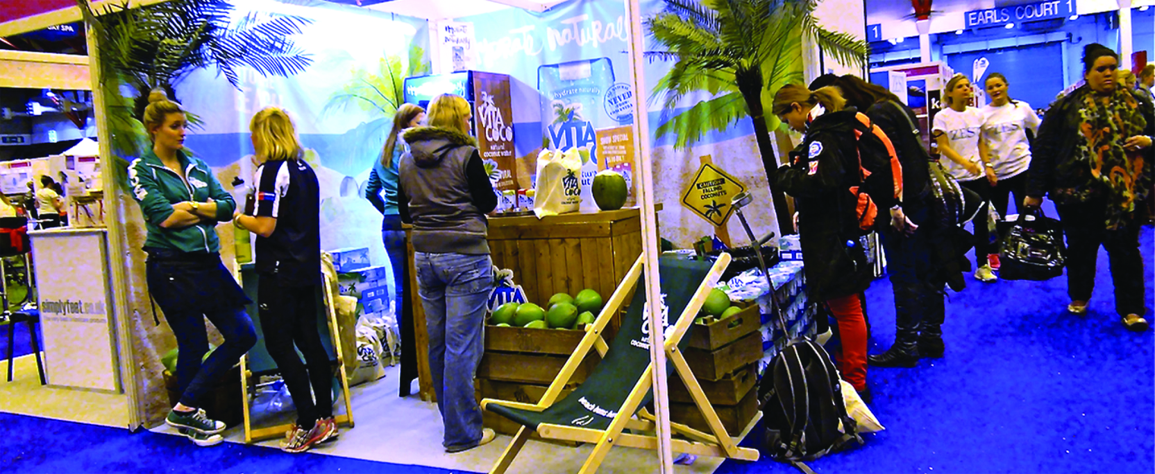 Ljósmynd af sýningarbás Vita Coco á kaupstefnu.