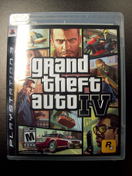 Kápa tölvuleiksins Grand Theft Auto IV.