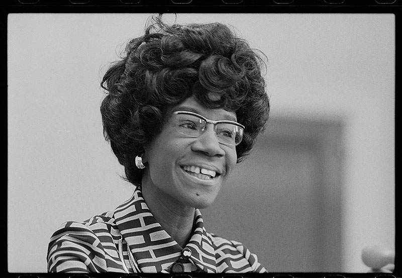 Ljósmynd af Shirley Chisholm.