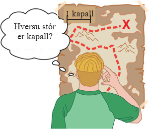 A person is standing in front of a map that has cable as units. The person is confused and is wondering how big a cable is.
