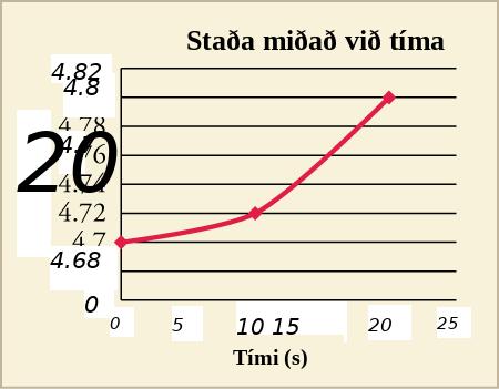 Stöðu-tíma-graf sem sýnir hreyfingu hlutar.