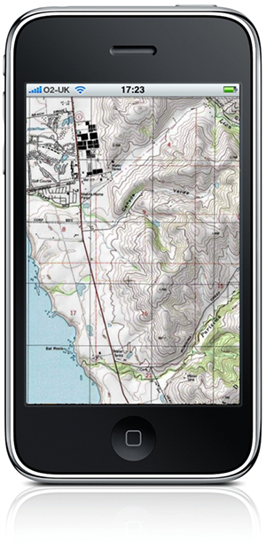 A common smart phone with a GPS function is shown.