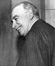 Ljósmynd af John Maynard Keynes.